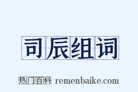 司辰组词是什么意思的图片